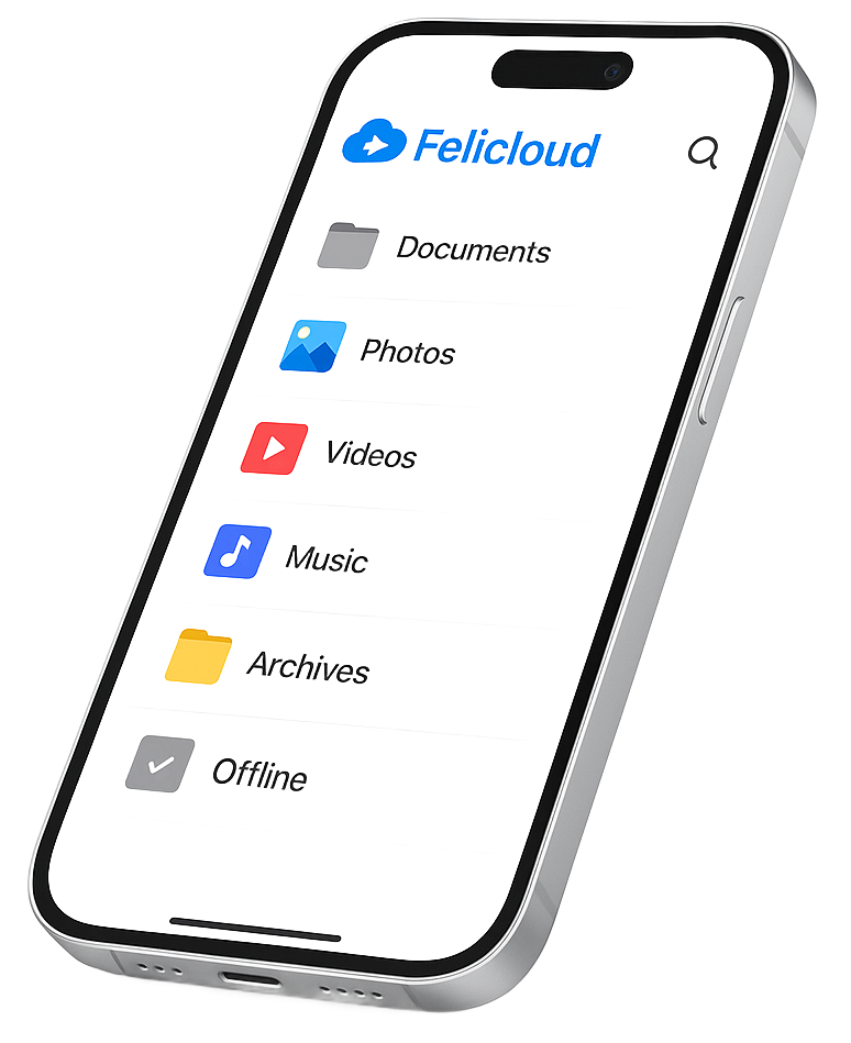 Felicloud homepage phone storage